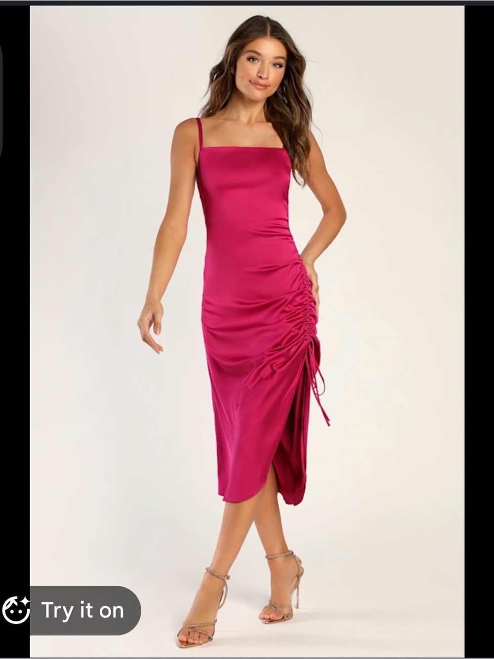 Lulu's magenta midi dress size x-small NWT